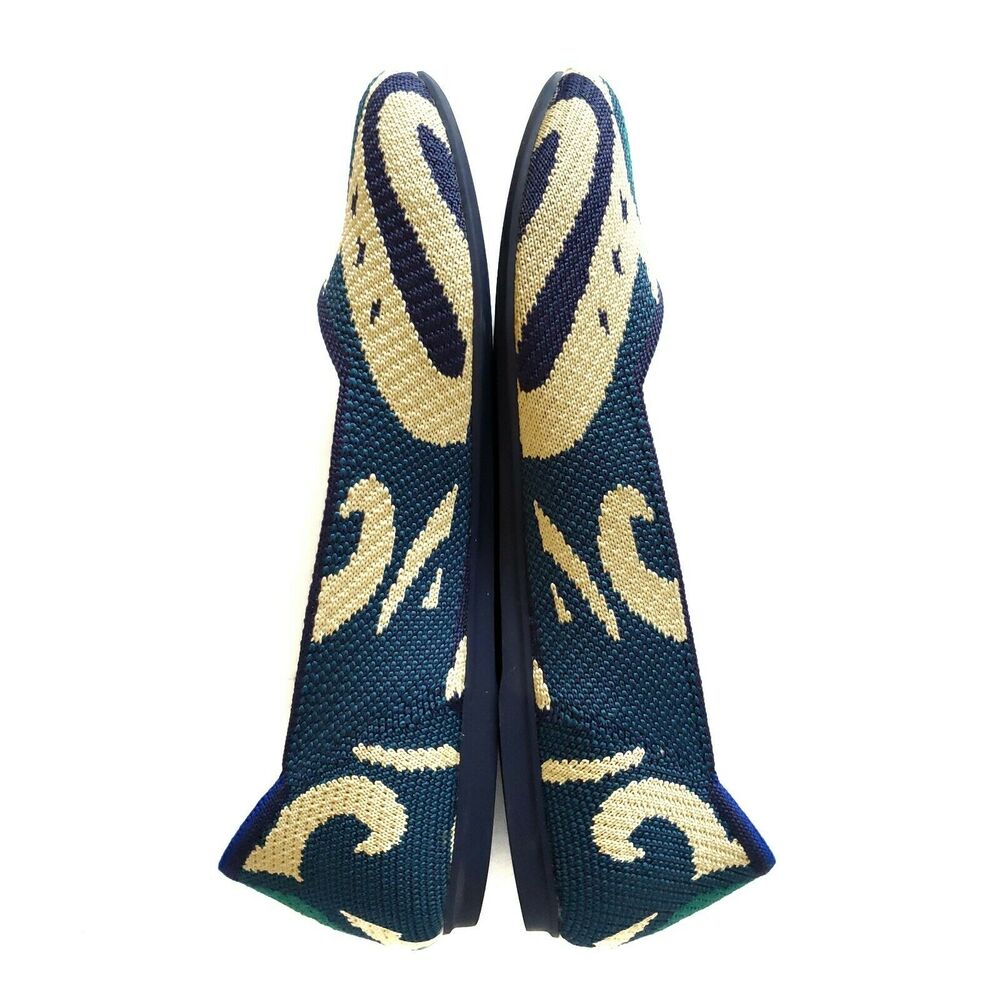 ROTHY'S The Flat eco friendly sustainable shoes Moroccan Blue Size 6.5 Retired - Picture 3 of 8